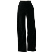 RALPH LAUREN Black Stretch Velveteen Straight 5 Pocket Slimming Fit Pants 22W - £51.40 GBP