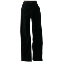 RALPH LAUREN Black Stretch Velveteen Straight 5 Pocket Slimming Fit Pant... - £51.05 GBP