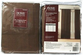 2 Home Decorators Collection 84" Brown Textured Thermal Darkening Drapery Panels