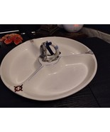 Vtg Czechoslovakia Platter with Anchor  11&quot; w 3 Slots - $46.43