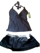 Ralph Lauren Black Skirted Halter Tankini Swimsuit Size 12/14 NWT $156 - £90.41 GBP