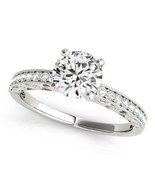 14K white gold Cathedral art deco diamond engagement ring/ 1 ct antique ... - £5,448.64 GBP+