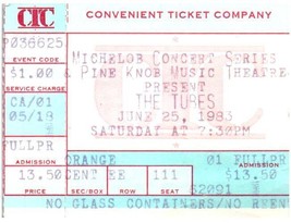 The Tubes Concert Ticket Stub Juin 25 1983 Detroit Michigan - $51.96