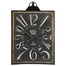 Vintage Style Black and White Iron Wall Clock - $264.53