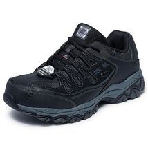 Skechers Men Cankton Steel Toe Shoe Electrical Hazard Rated Black/Charco... - $48.11