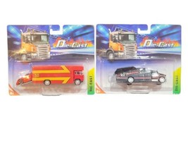 Lot of 2 Die-Cast Team Hauler Trucks And Cars Black and Red - £19.46 GBP