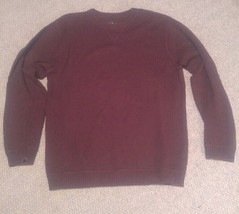 Mens Eddie Bauer 100% Cotton Tall XL Sweater Pullover Plum Purple - $16.99