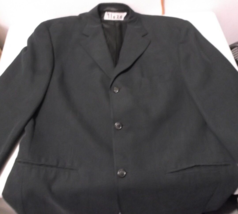 HAGGER BLACK LABEL BLACK FORMAL MEN&#39;S 3 BUTTON WEDDING PROM DRESS COAT 42R - $29.54