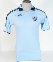 Adidas ClimaCool MLS Kansas City Sporting Blue Soccer Jersey Youth Boy&#39;s... - £51.78 GBP