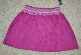 Womens Skirt Pull On Elastic Waist Axcess Pink Embroidered Lined Light $46-sz 12 - £11.07 GBP