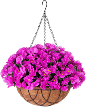 Artificial Flowerswith Hanging Basket Foroutdoor Indoor,Fake Hydrangea Flowers i - £38.45 GBP