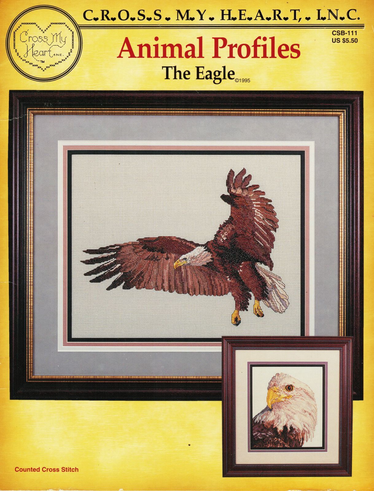 Cross Stitch Eagle Portrait On the Wind Framed Piece Patterns - £10.21 GBP