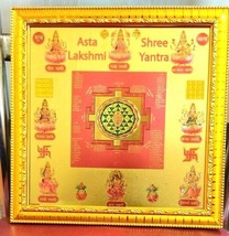 Ashta Lakshmi Shree Yantra for Wealth Diwali Puja Increase Business Wall Hanging - £23.32 GBP