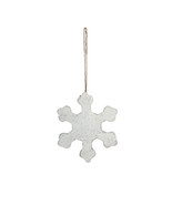 Metal Dcor Small Snowflake Decorations Antique Look White 7 X 8 X 0.375In - £18.73 GBP