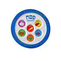 Rite Lite Passover Kid&#39;s Melamine Seder 9&quot; Plate - Colorful Rainbow Melamine Sed - £7.78 GBP+