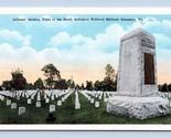Ufficiali Sezione Arlington National Cimitero Virginia VA Unp Wb Cartoli... - $10.20