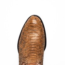 KANSAS Genuine Snake Skin Cowboy Boot from the Western Collection Cognac image 11