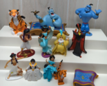 Disney figures Aladdin Jasmine Genie Jafar Rajah Sultan magic carpet mix... - $19.79