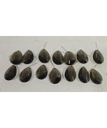 14 Smoky Amber Brown 1 7/8&quot; Teardrop Prisms Lamp Parts for Restoration R... - $26.37 CAD