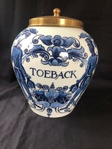 Antique DELFT - Goedewagen - Holland tobacco jar.  Marked bottom - $179.00
