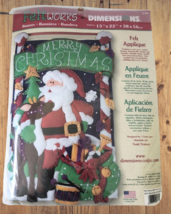 Dimensions Feltworks Christmas Banner “MERRY CHRISTMAS” 15&quot; X 22&quot; Felt K... - £15.28 GBP