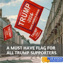 2024 Donald Trump Save America Again Flag Red Donald Maga Patriot Premium Usa - £12.54 GBP