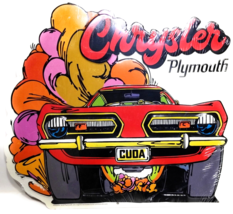 Metal- Cuda Chrysler Plymouth Muscle Car Sign 12x 13 Wall Decor- Chrysle... - $18.15
