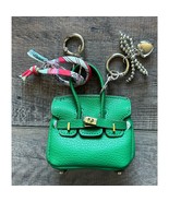 Mini Vegan Leather Purse Pouch Keychain Bag Charm Green - €12,85 EUR