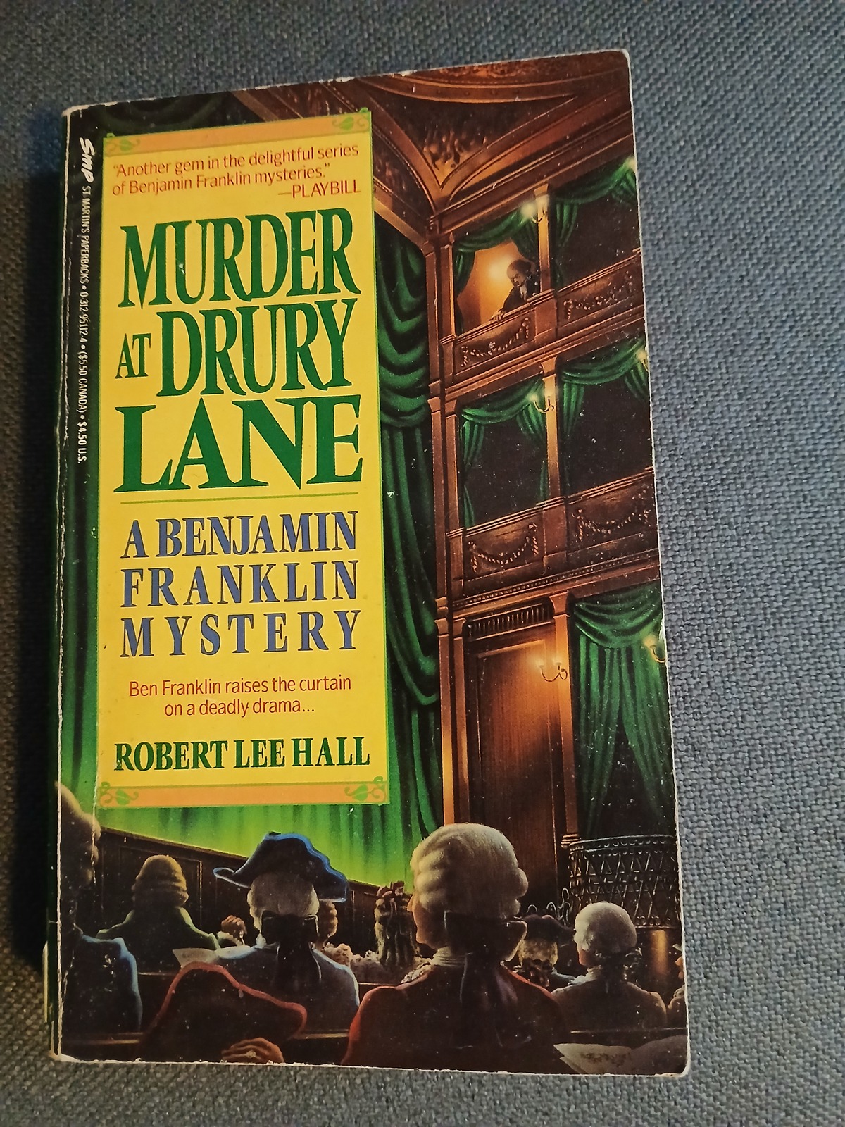 Murder at Drury Lane by Robert Lee Hall, A Benjamin Franklin Mystery, so... - $9.00