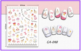 Nail Art 3D Decal Stickers Perfume Pink Red CA048 - £2.46 GBP