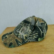 Cabela&#39;s Camo Snapback Hat Cap Camouflaged Hunting Mossy Oak - £10.51 GBP