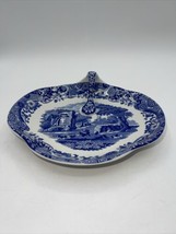 SPODE BLUE ITALIAN HANDLED DISH PLATE Made In ENGLAND - $28.71