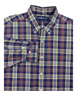 Vintage Ralph Lauren Plaid Button Down Light Casual Long Sleeve Shirt Po... - £21.13 GBP