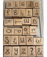 Stampin Up! 2007 Doodle Alphabet Rubber Stamp Set In Original Case - $19.74 CAD