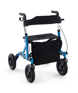 Height Adjustable Rollator Walker Foldable Rolling Walker with Seat for ... - €173,56 EUR