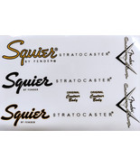4 - Squire Stratocaster By Fender Guitar MULTI Headstock LOGO Vinyl Sticker  - $6.00