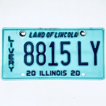 2020 United States Illinois Land of Lincoln Livery License Plate 8815 LY - £14.75 GBP
