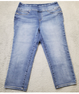 Seven7 Jeans Women 12 Blue Denim Pockets Mid Rise Comfort Fit Flat Front... - $23.05