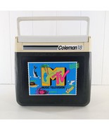 Vintage Coleman 18 90’s MTV Graphic Cooler Black Retro Summer Music Tele... - $29.70