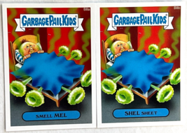 2015 Topps Garbage Pail Kids Series 1 SMELL MEL B8a SHEL SHEET B8b Card GPK - £7.33 GBP