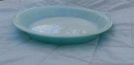 PYREX Milk Glass Robin Egg Blue TURQUOISE Round PIE PLATE #209 8.5&quot; - £44.11 GBP