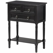 Convenience Concepts Kendra Console Table in Black Wood Finish - £139.15 GBP