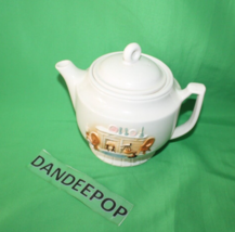 Porcelier Teapot Hearth Scene Vitreous China Teapot - £51.43 GBP