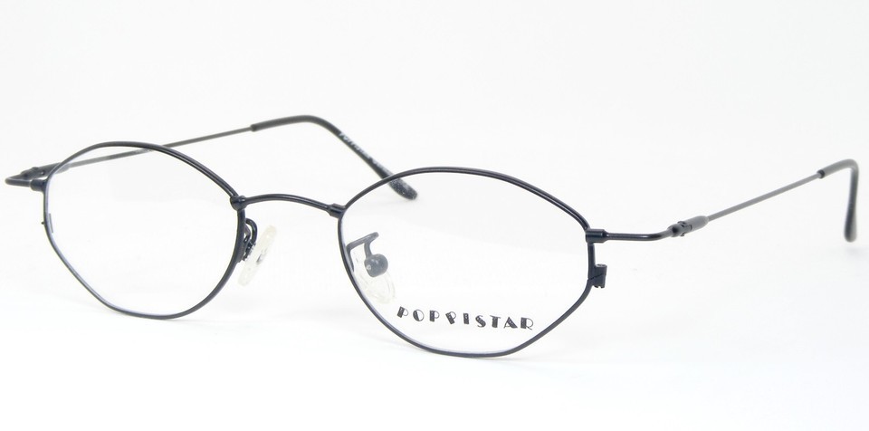 Vintage POPPISTAR P5 386 Black UNIQUE RARE EYEGLASSES GLASSES 45-19-140 ... - $54.06