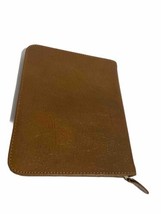 Vintage Real Leather Brown Made In England Zip Personal Organiser vtd - £21.76 GBP