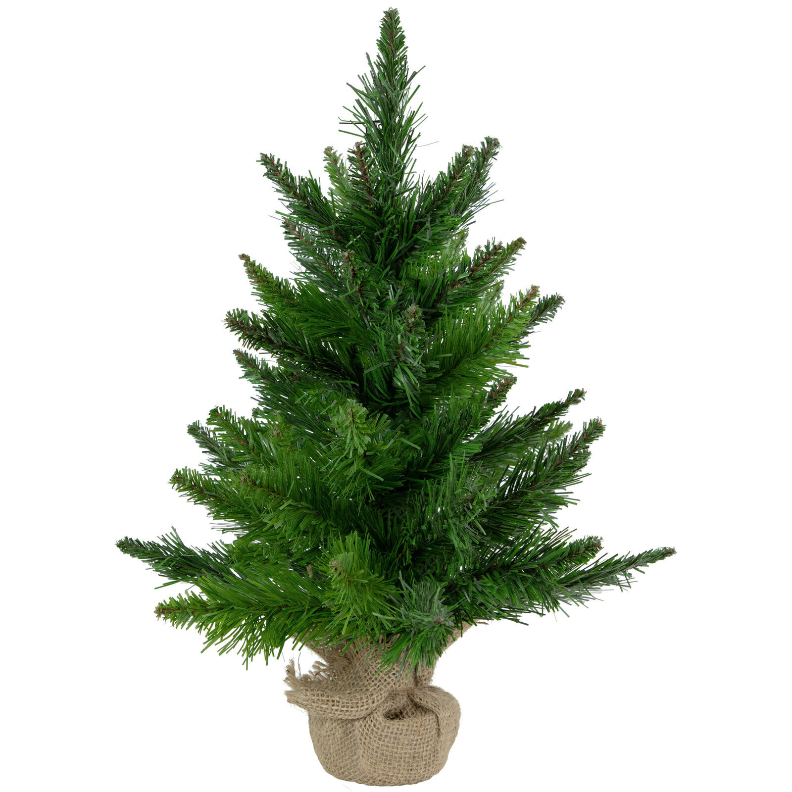 US Seller 18&quot; Mini Balsam Pine Artificial Christmas Tree In Burlap Base ... - $32.98