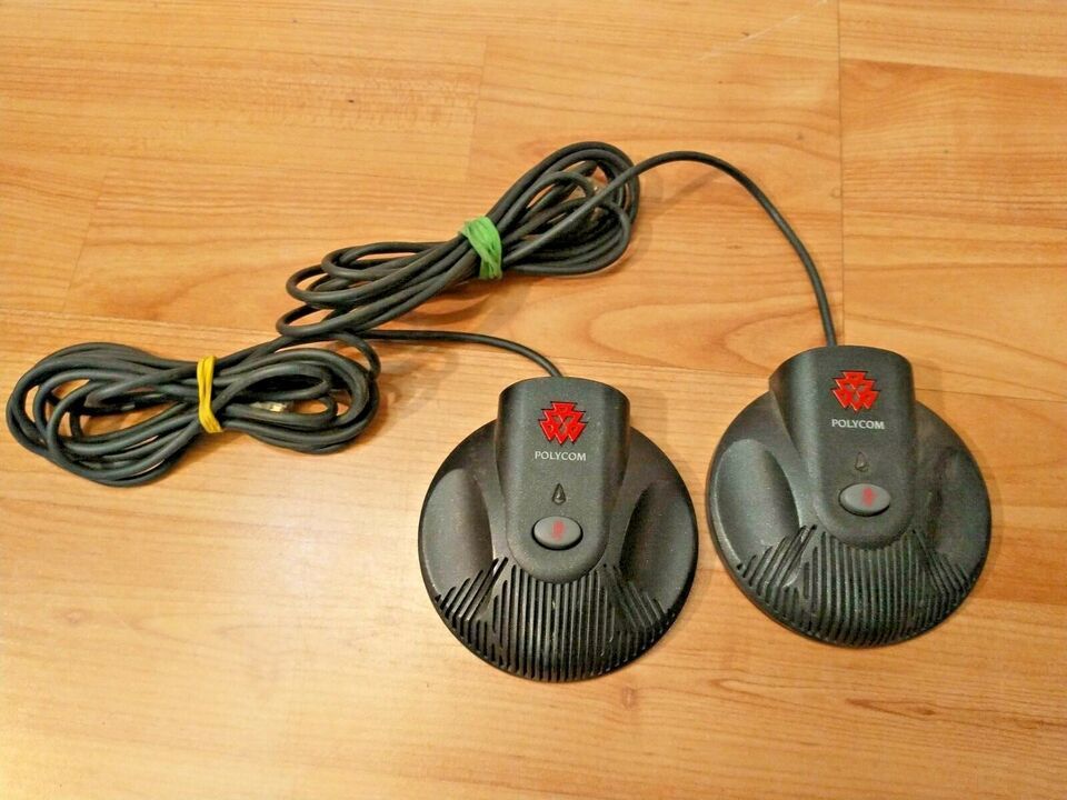 LOT OF 2x GENUINE POLYCOM SOUNDSTATION 2 EXTENDED MICROPHONE 2201-07155-005 - $35.39