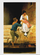 Postcard Art Venetian Lovers Eugene De Blaas   London 6.25 x 4.75 - £3.95 GBP