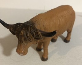 Longhorn Steer Toy Terra By Battat Brown T7 - $9.89