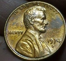 1974 D Lincoln Memorial Cent Doubling On Obverse And Reverse Free Shipping - £7.95 GBP